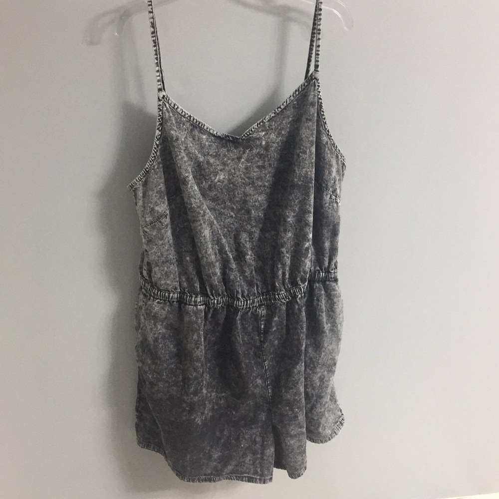 Forever21 Plus Grey Demin Romper